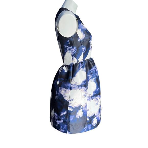 Kate Spade Joss blue white lined fit flare cloud dress size 4 - Picture 4 of 9